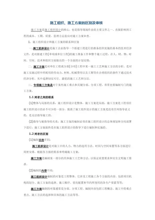 组织设计和方案(区别)