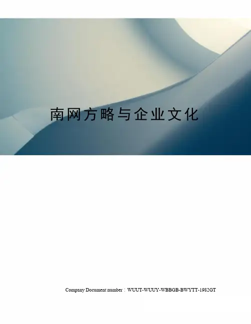 南网方略与企业文化