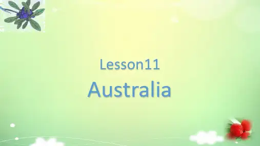 五年级上册英语课件-Unit 2 Lesson 11 Australia(冀教版三起)