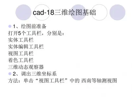 cad-18三维绘图基础
