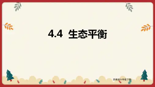 科学苏教版六年级下册  生态平衡 课件