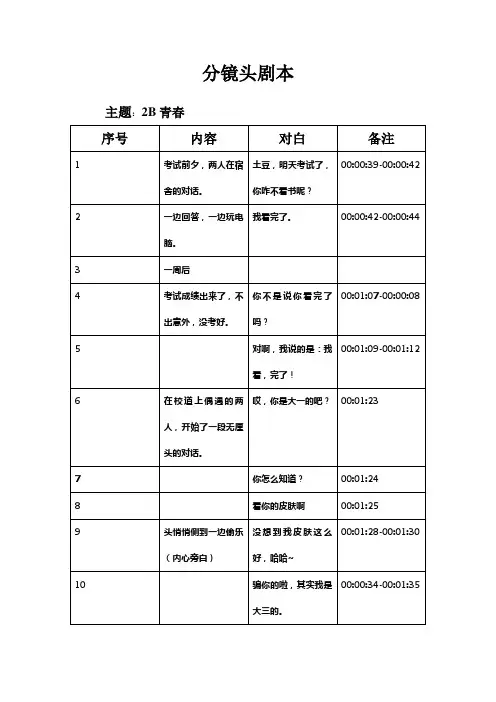 分镜头剧本