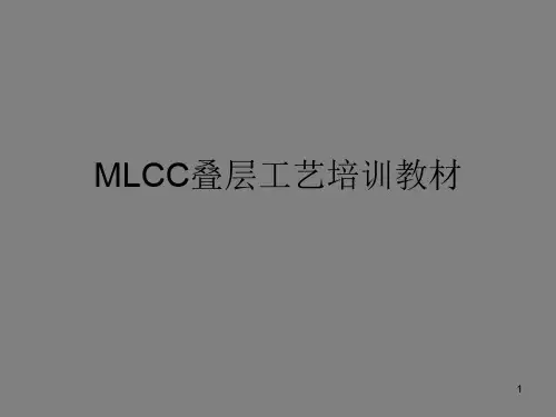 MLCC叠层工序工艺培训ppt课件