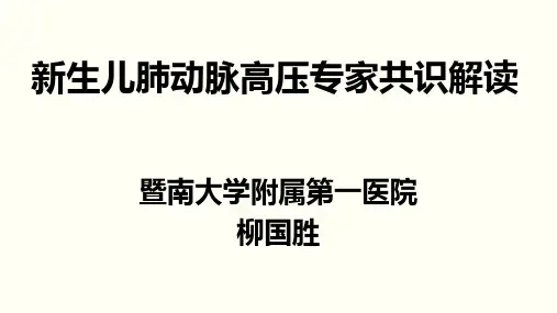 新生儿肺动脉高压专家共识解读