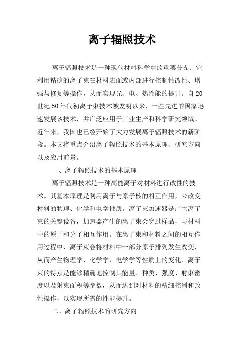 离子辐照技术