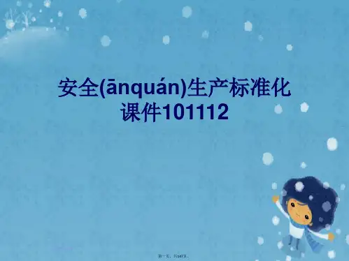 安全生产标准化课件101112