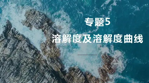 专题5溶解度及溶解度曲线(课件)-2023年中考化学新课标一轮复习
