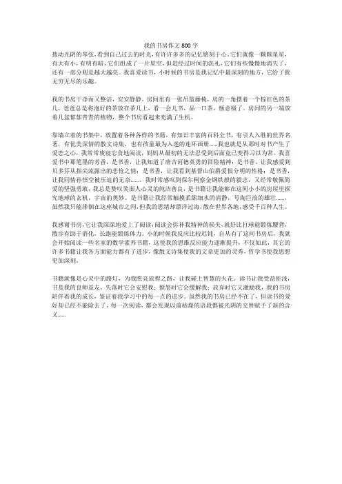 我的书房作文800字
