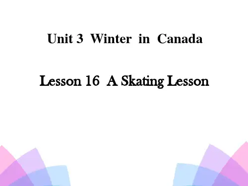 《A Skating Lesson》PPT-冀教版六年级英语上册