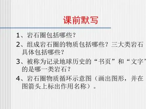 鲁教版高中地理必修一第二单元第1节《岩石圈与地表形态》优质课件(共40张PPT)