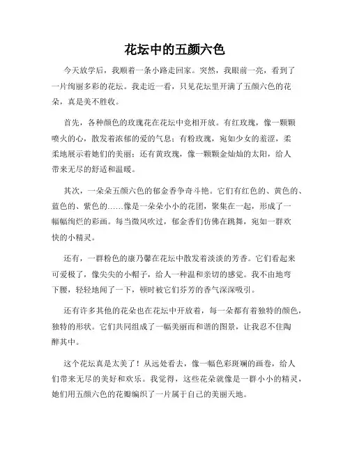 小学三年级作文这儿真美范文花坛中的五颜六色