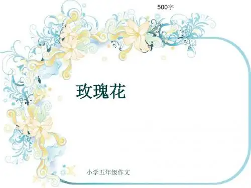 小学五年级作文《玫瑰花》500字(共7页PPT)