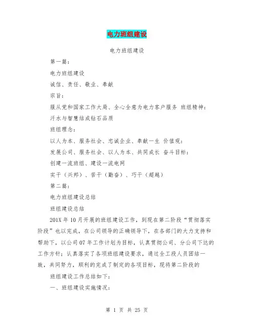 电力班组建设(完整版)