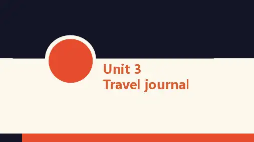 高三英语一轮复习精品课件10：Unit 3 Travel journal