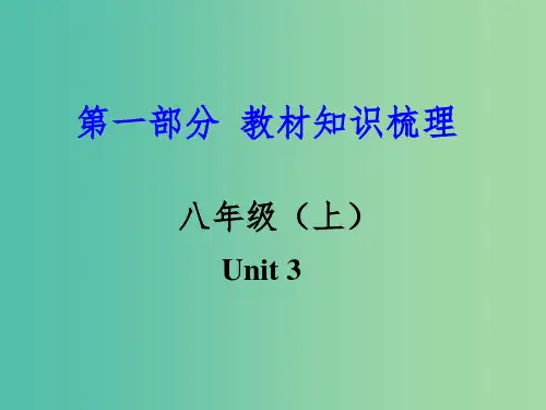 中考英语 第一部分 教材知识梳理 八上 Unit 3课件