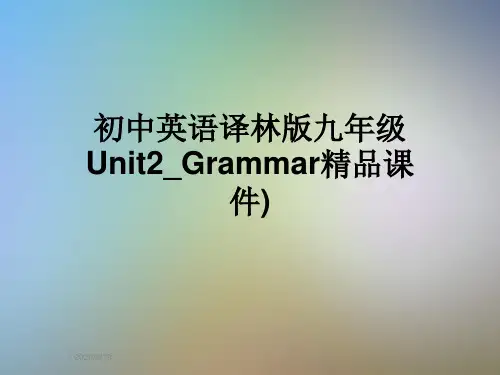 初中英语译林版九年级Unit2_Grammar精品课件)
