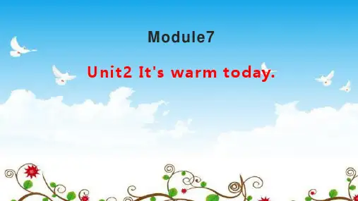三年级英语下册课件-Module 7 Unit 2 It's warm today261-外研版（三起）