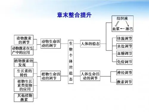 【课堂新坐标】2012高三生物一轮复习 第二章生物个体的稳态章末整合提升课件 苏教版必修3