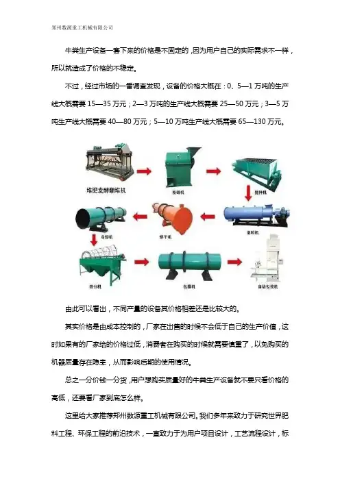 牛粪处理设备多少钱一台
