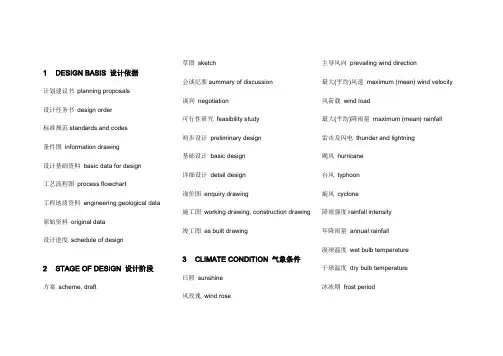 建筑专业词汇中英对照(精心整理版)(最新整理)