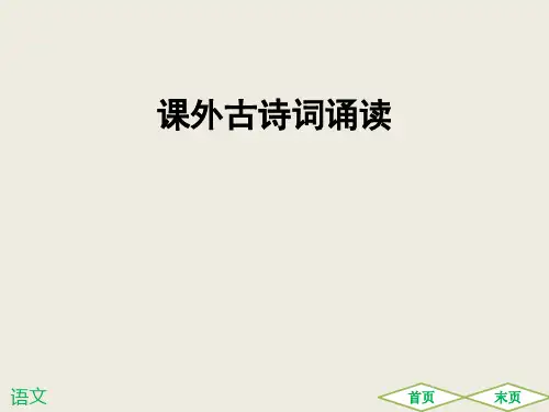 课外古诗词阅读题答题技巧及练习课件