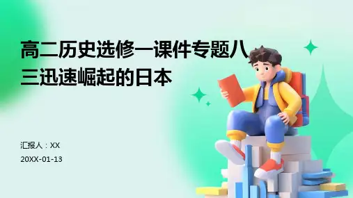 高二历史选修一课件专题八三迅速崛起的日本