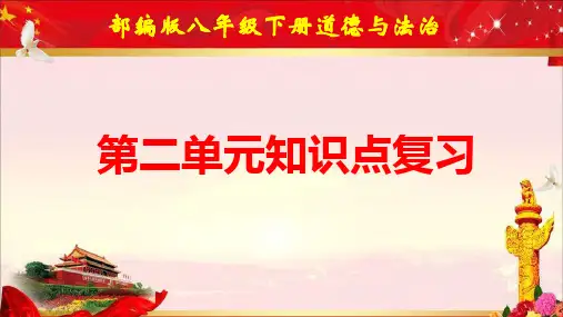 部编版八年级下册道德与法治第二单元 理解权利义务 复习课件50张