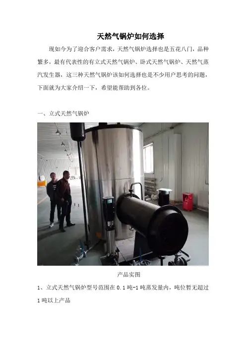天然气锅炉如何选择