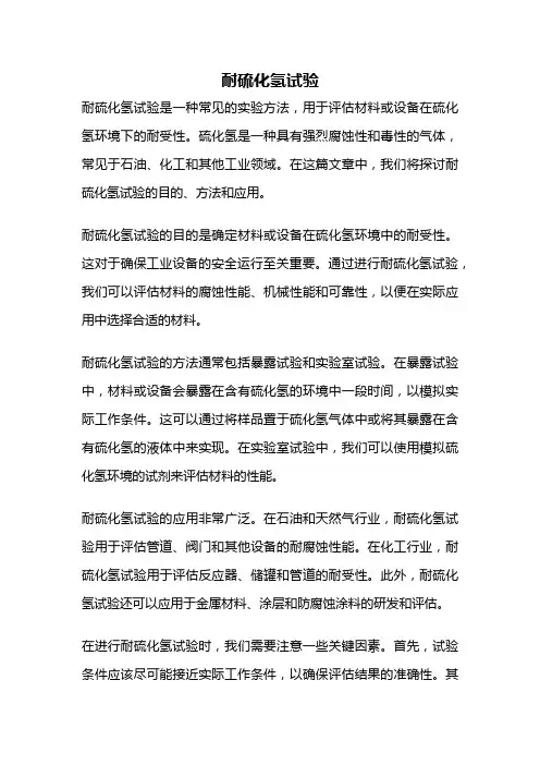 耐硫化氢试验