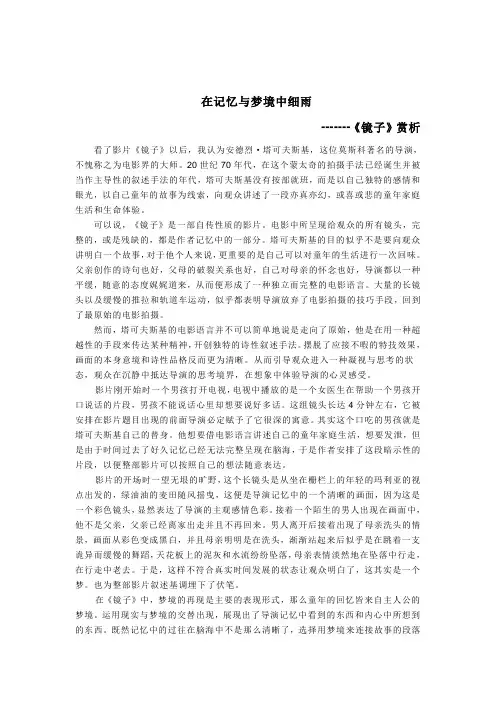 影评《镜子》