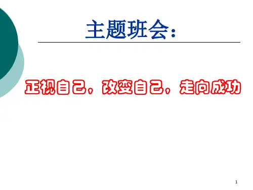 正视自己改变自己走向成功PPT课件