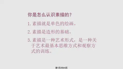 素描基础的入门PPT课件