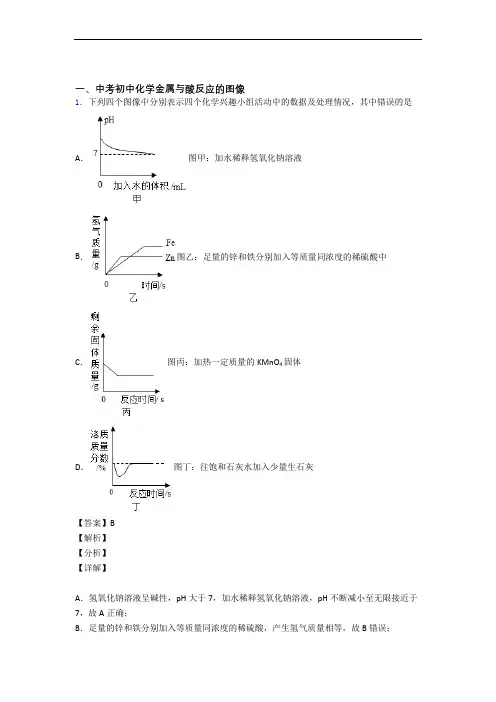 备战中考化学易错题专题复习-金属与酸反应的图像练习题附详细答案