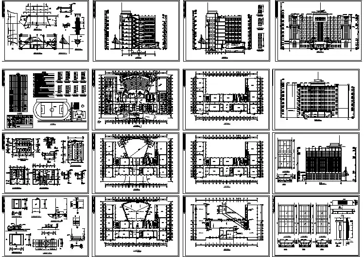 某地八层学校综合楼全套建筑施工图