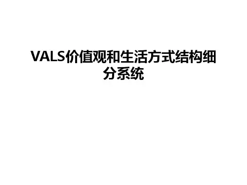 最新VALS价值观和生活方式结构细分系统