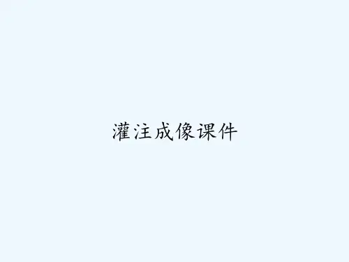 灌注成像课件ppt