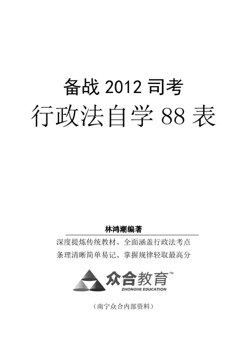 林鸿潮-行政法自学图表(Word)