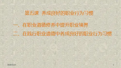 职业道德与法律第五课PPT课件