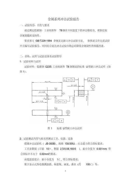 金属系列冲击试验报告