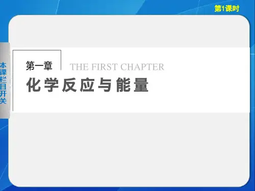 新课标高中化学选修4第一章第一节第1课时
