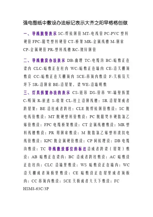 弱电图纸中符号