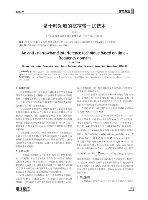 基于时频域的抗窄带干扰技术