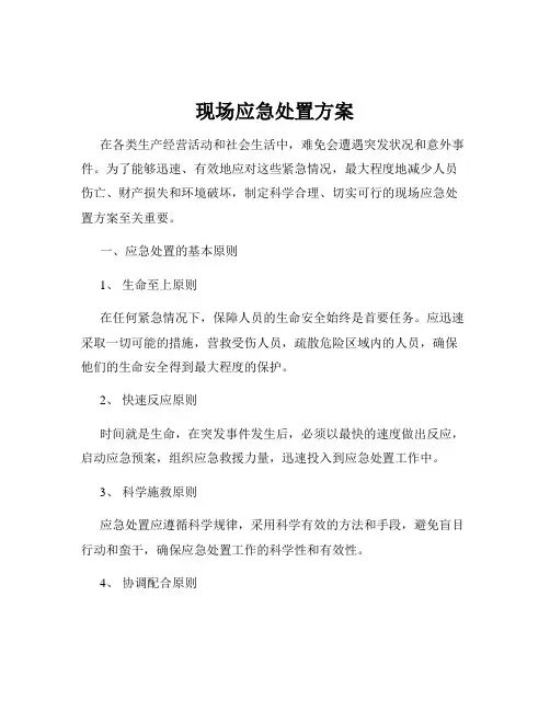 现场应急处置方案