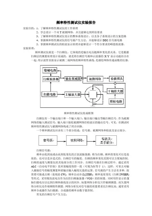 11.频率特性测试仪实验报告