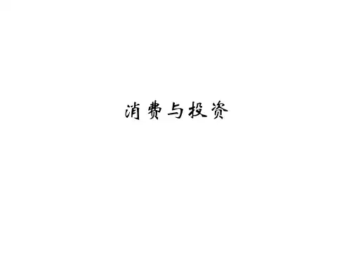 3消费与投资