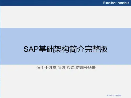 SAP基础架构简介