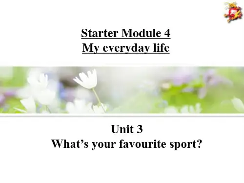 外研社版七年级英语上学期课件 Starter Module 4 Unit 3