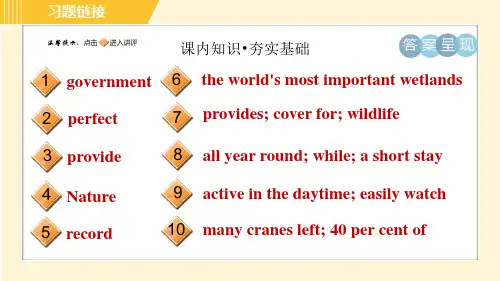 译林版八年级上册英语习题课件Unit6Period2Reading