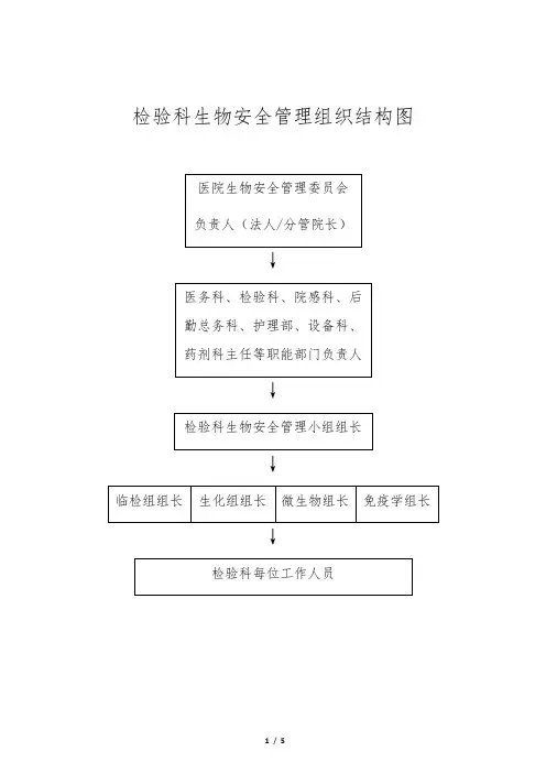 生物安全组织管理和相应的组织图