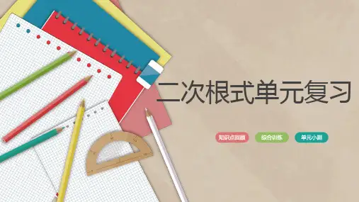 人教版初二数学8年级下册 第16章(二次根式)章末总结复习课件( 24张 )